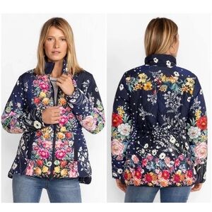 Johnny Was Neutra Reversible Floral Parka Puffer Jacket